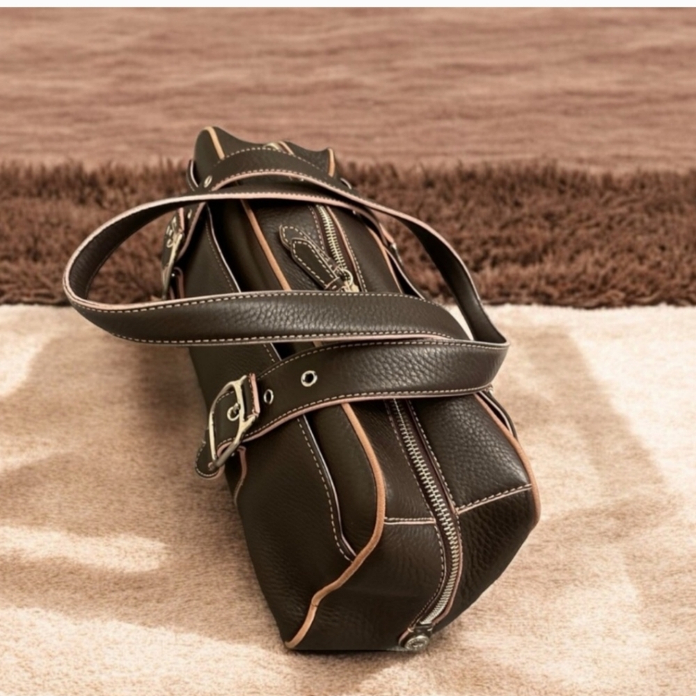 Cole Haan Leather Barrel Bag - Picture 3 of 9